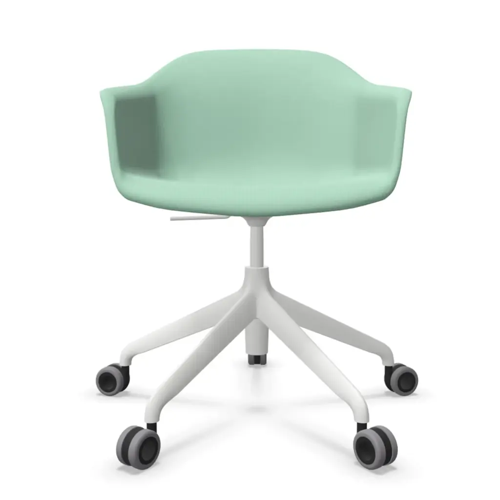 Silla Noom 60 con base de 5 ruedas tapizada integral