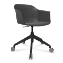 Silla Noom 60 con base de 5 ruedas y carcasa de plástico
