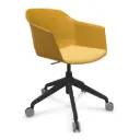 Silla Noom 60 con base de 5 ruedas y asiento tapizado