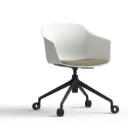 Silla Noom 60 con base de 4 ruedas y asiento acolchado