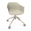 Silla Noom 60 con base de 4 ruedas y carcasa de plástico