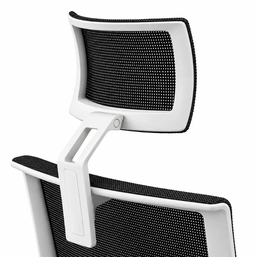 Cabecero para silla Trim / Stay Actiu blanco de malla negra