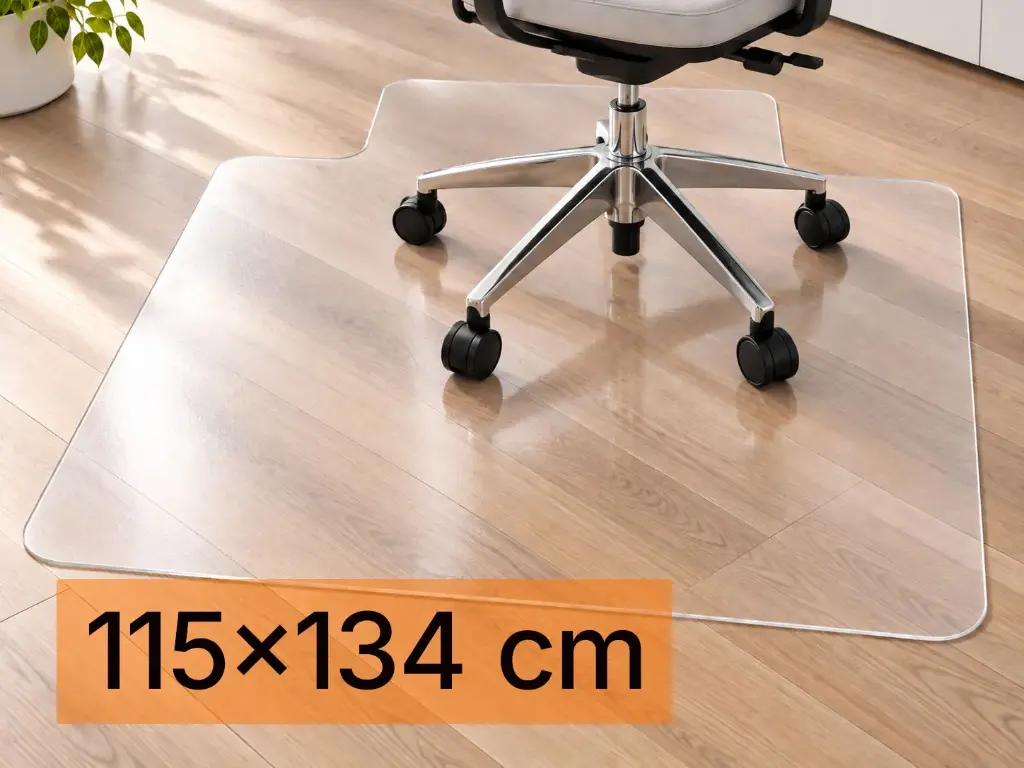 Alfombra protectora de suelo para silla de oficina 115 x 134 cm