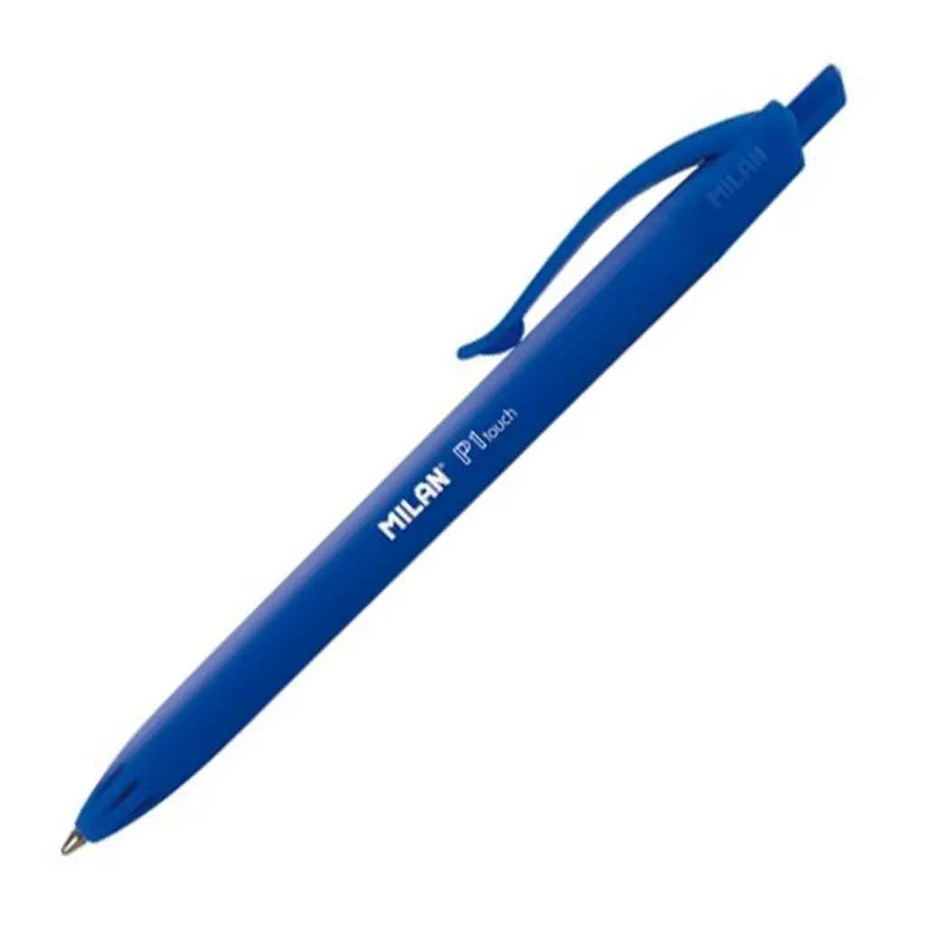 Bolígrafo retráctil Milan P1 touch azul