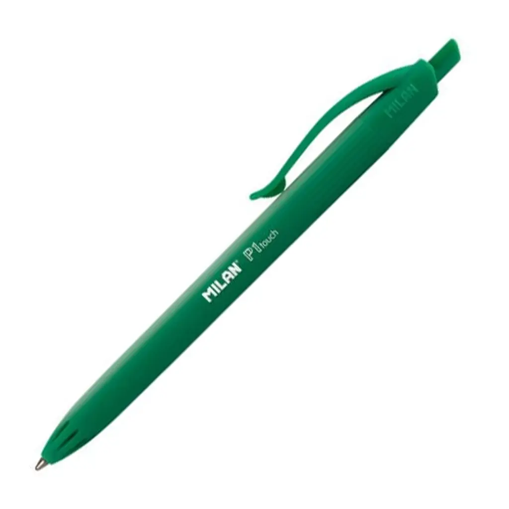 Bolígrafo retráctil Milan P1 touch verde