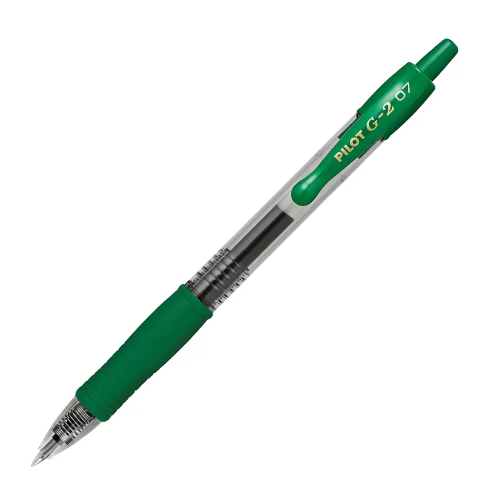 Bolígrafo retráctil Pilot G-2 0,7 verde