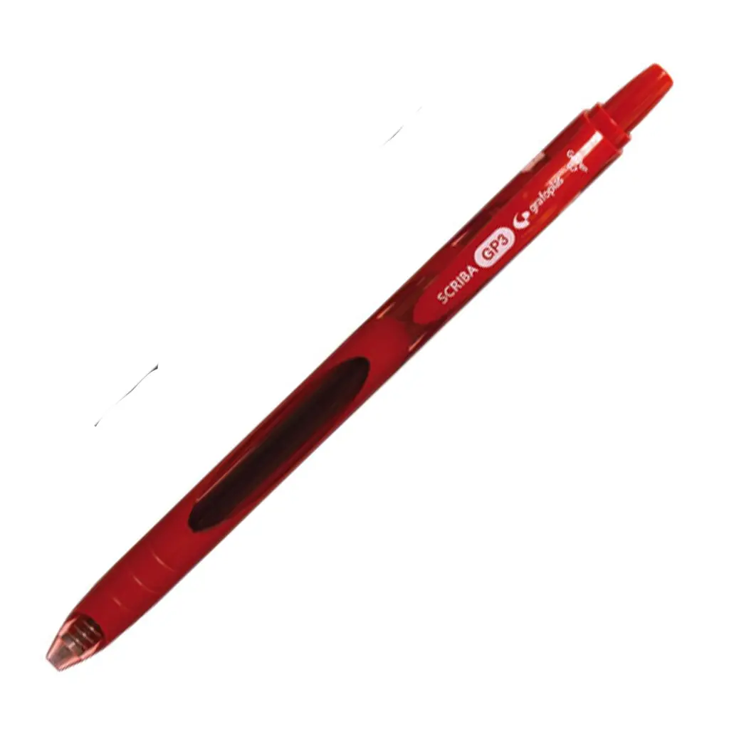 Bolígrafo retráctil Gel Scriba GP3 rojo