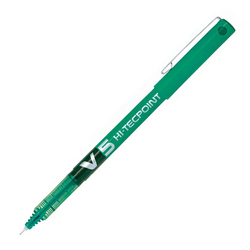 Bolígrafo roller Pilot V5 Hi-Tecpoint verde
