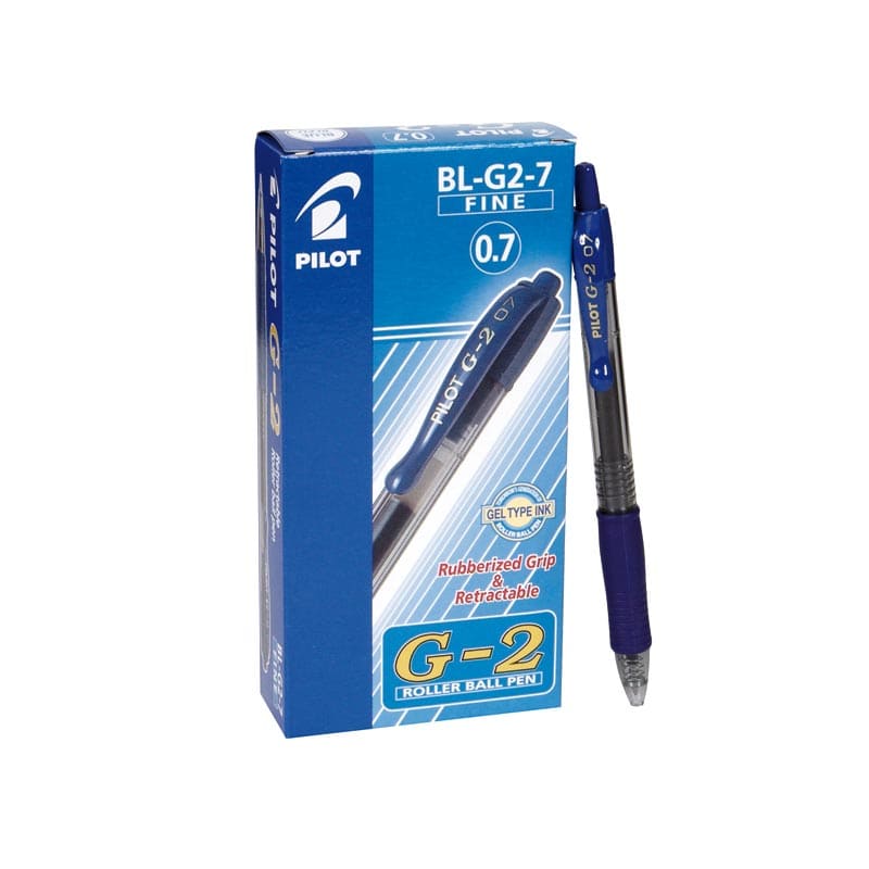 Bolígrafos retráctiles Pilot G-2 0,7 azul (Caja de 12)