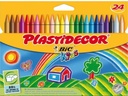 Lápices de cera BIC Plastidecor 24 colores lavables escolares para niños