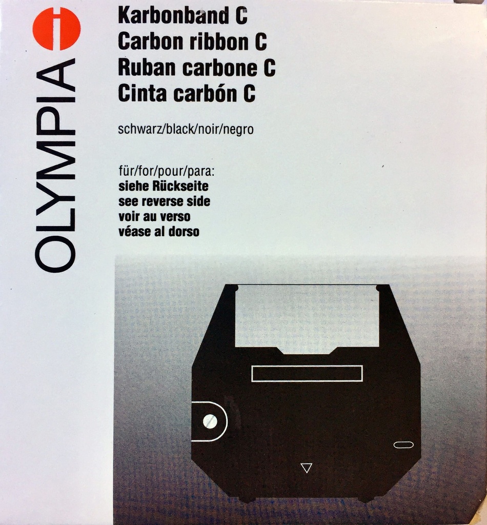 Cinta de carbón para máquina de escribir Olympia Carrera de Luxe compatible