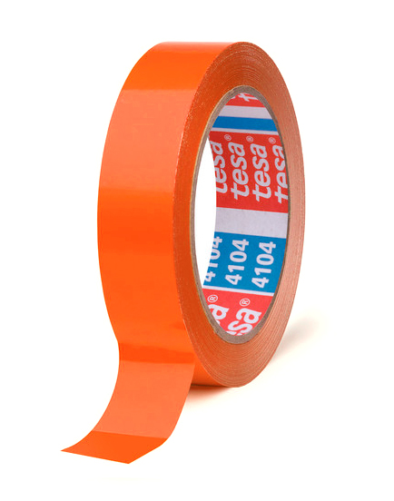 Cinta adhesiva para precintar disfraces naranja 66 m x 19 mm Tesa