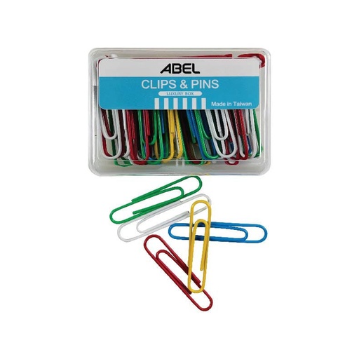 Clips de colores 50 mm nº 4 Abel (Cajita 50 unidades)