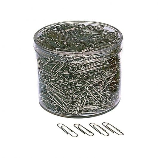 Clips niquelados 32 mm nº 2 (Bote 1000 unidades)