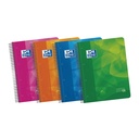Cuaderno de espiral microperforado A4 cuadriculado tapa de plástico 120 hojas Oxford Lagoon