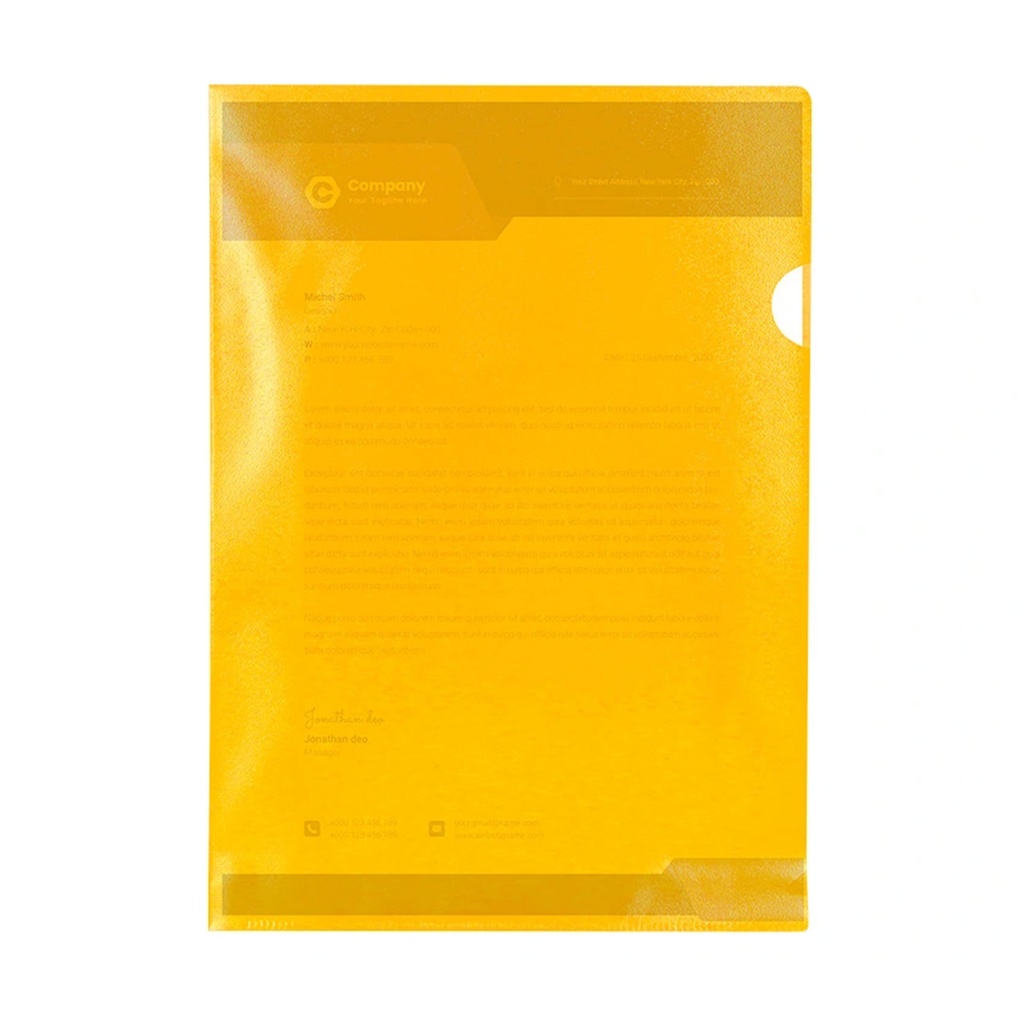 Dossier uñero A4 amarillo translúcido Q-Connect