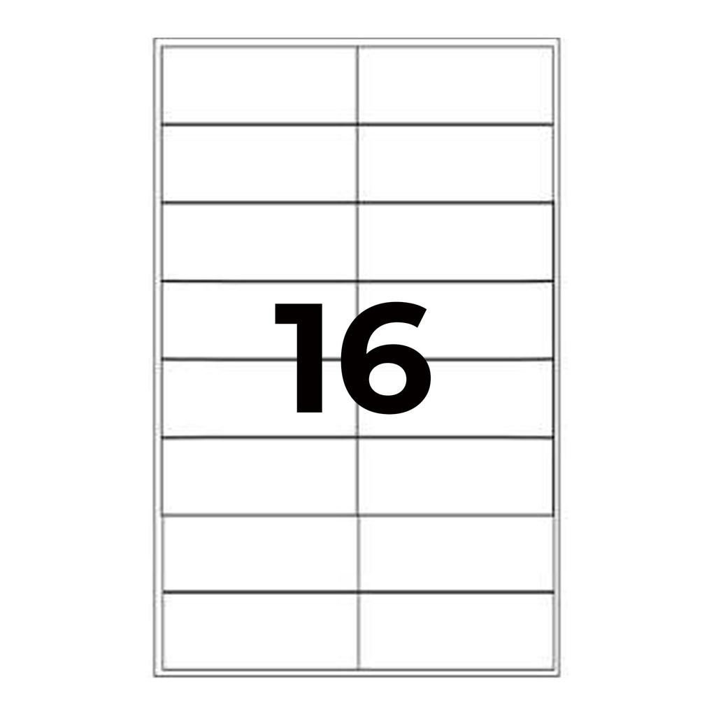 Etiquetas adhesivas A4 96,5 x 33,9 mm Q-Connect (Caja 100 hojas)