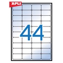 Etiquetas transparentes adhesivas APLI 10050 – 48,5 x 25,4 mm, cantos romos, inkjet, acabado brillante – Pack 440 etiquetas