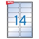 Etiquetas transparentes adhesivas APLI 10052 – 63,5 x 33,9 mm, cantos romos, inkjet, acabado brillante – Pack 240 etiquetas