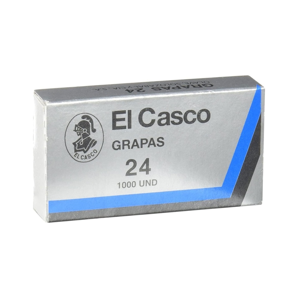 Grapas 24 galvanizadas El Casco (Cajita 1000 unidades)