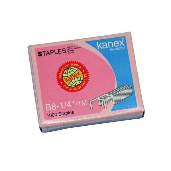 Grapas B8-1/4 galvanizadas Kanex (Cajita 1000 unidades)