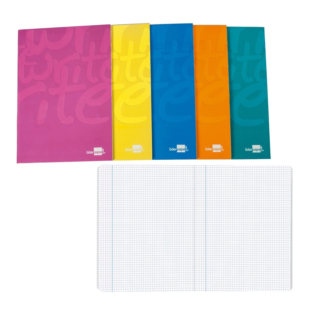Libreta grapada A4 cuadriculada 80 hojas Liderpapel