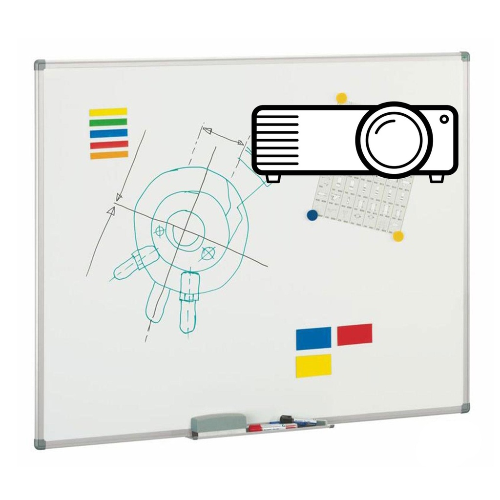 Pizarra blanca para proyector mate 122 x 150 1R11-4 Faibo