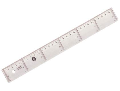 Regla transparente escolar 30 cm Liderpapel