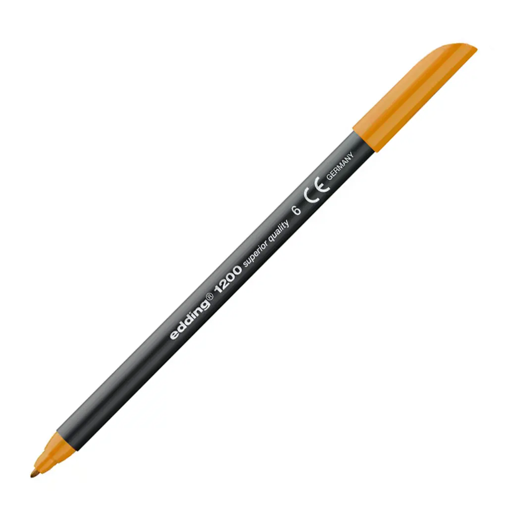 Rotulador Edding 1200 naranja nº6  punta fina para papel
