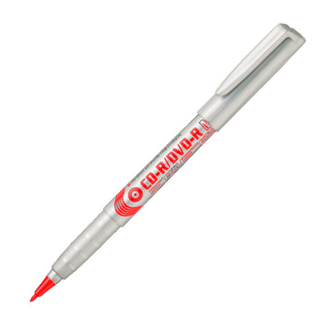 Rotulador permanente para cd/dvd Pentel NMS51 rojo