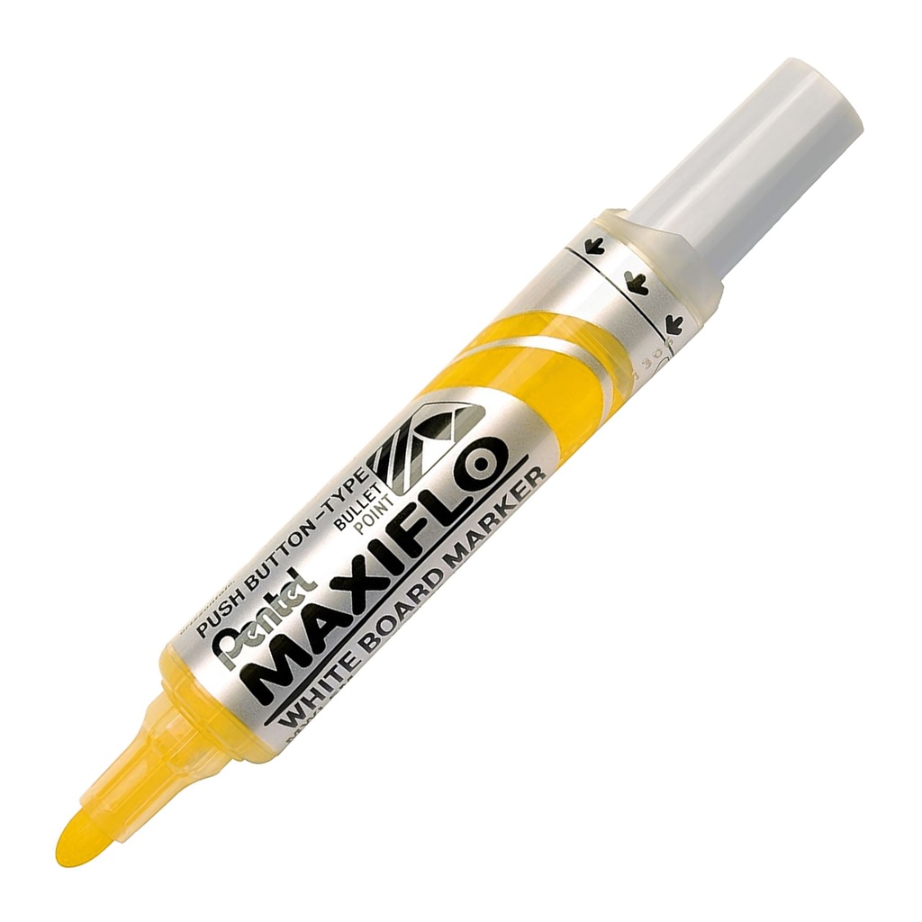 Rotulador para pizarra blanca Pentel Maxiflo MWL5M amarillo punta media