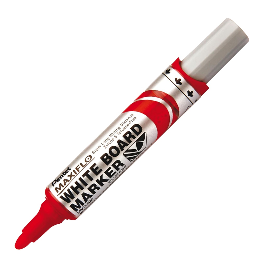 Rotulador para pizarra blanca Pentel Maxiflo MWL5M rojo punta media