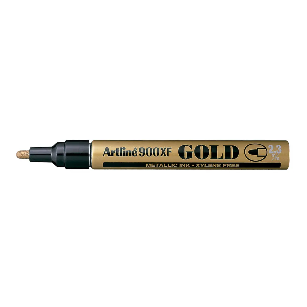 Rotulador permanente Artline 900XF dorado