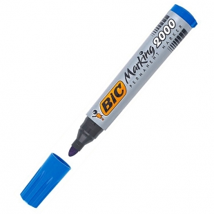 Rotulador permanente Bic 2000 azul (Caja 12 unidades)