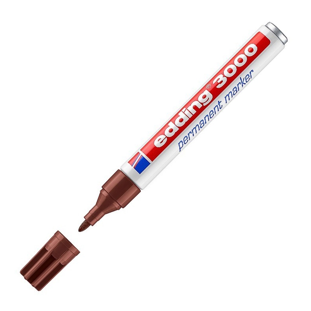 Rotulador permanente Edding 3000 marrón