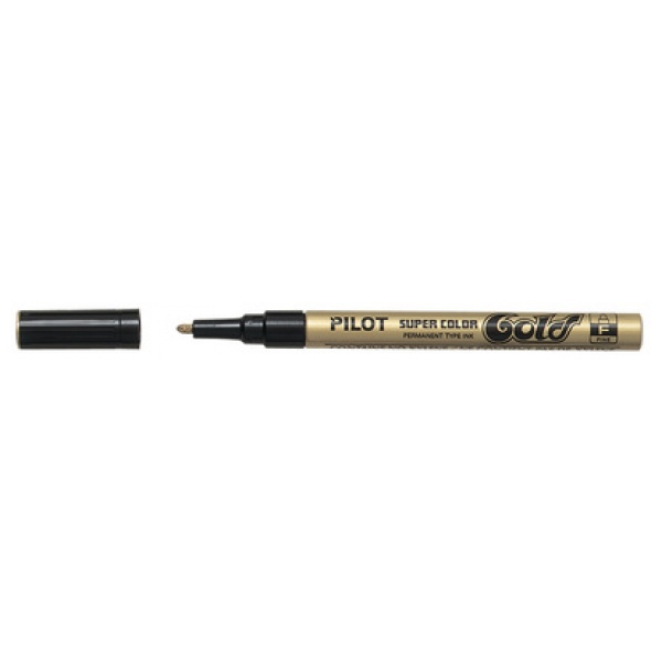 Rotulador permanente Pilot Super Color dorado Extra Fine