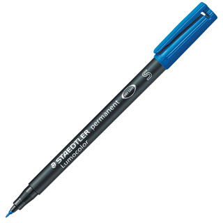 Rotulador permanente Staedtler Lumocolor 313 S azul retroproyección punta superfina 0.4 mm Ref. 313-3