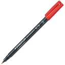 Rotulador permanente Staedtler Lumocolor 313 S rojo retroproyección punta superfina 0.4 mm Ref. 313-2