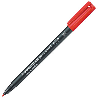 Rotulador permanente Staedtler Lumocolor 317 M rojo punta media 1.0 mm Ref. 317-2