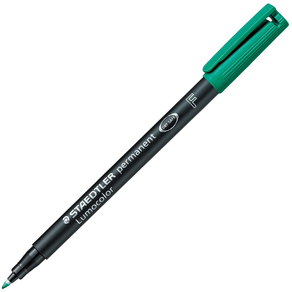 Rotulador permanente Staedtler Lumocolor 318 F verde punta fina 0.6 mm Ref. 318-5