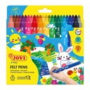 Rotuladores escolares de colores Jovi Maxi punta gruesa lavables (Pack 24 unidades)