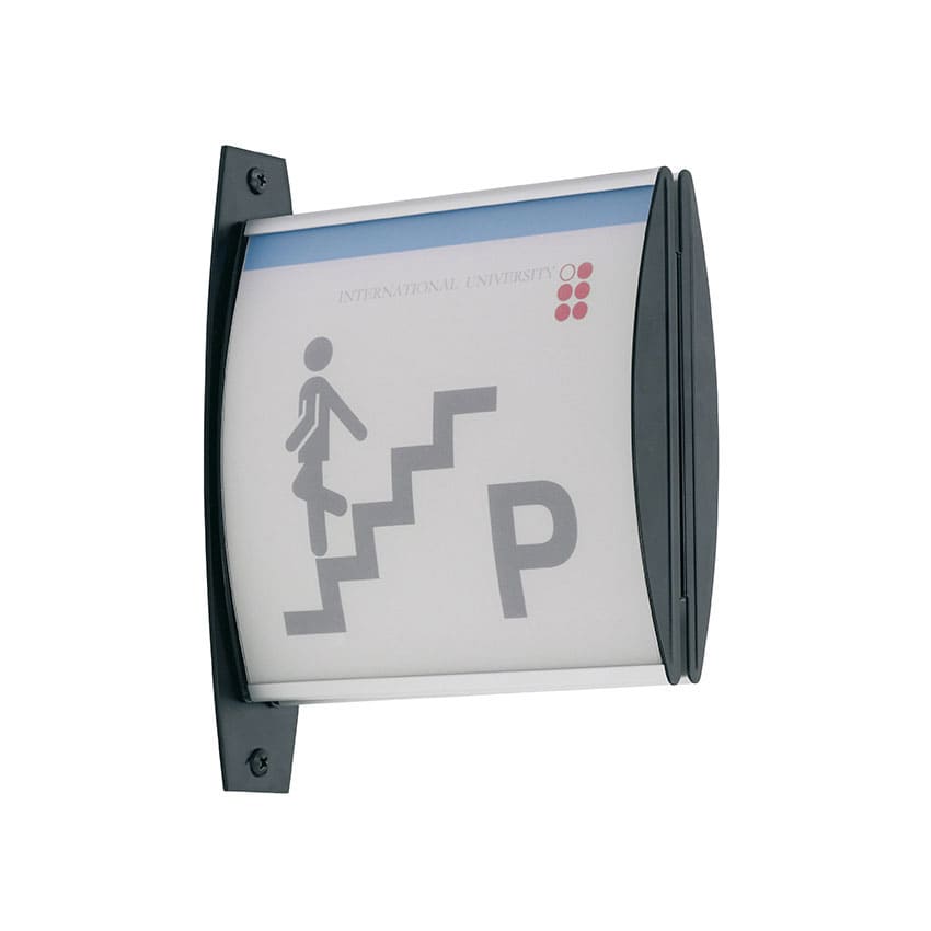 Rótulo proyectado personalizable Curvo 210 x 210 mm