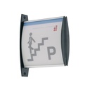 Rótulo proyectado personalizable Curvo 210 x 210 mm