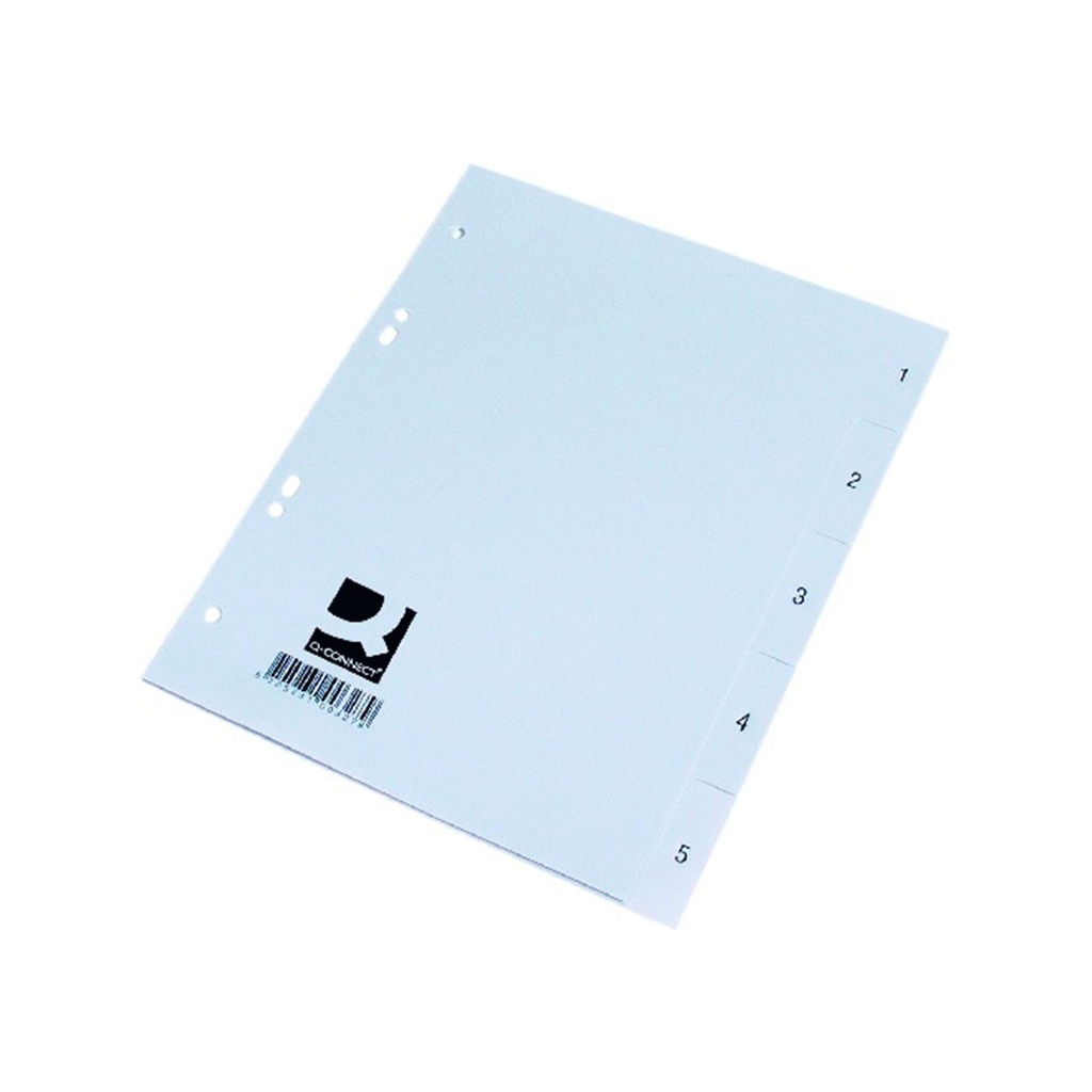 Separadores de plástico numerados 1-5 A5 Q-Connect