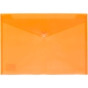 Sobre de plástico Folio con broche naranja Grafoplás