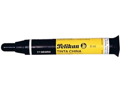 Tinta china negra en tubo Pelikan - Tubo 9 ml