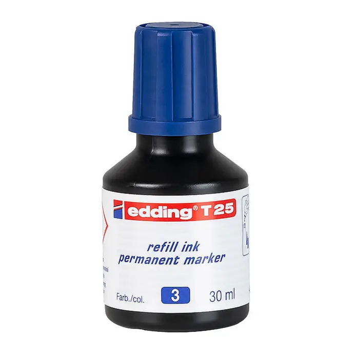 Tinta de recarga Edding T25 para marcador permanente azul