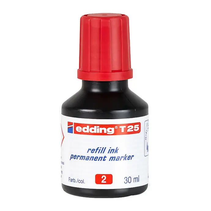 Tinta de recarga Edding T25 para marcador permanente rojo