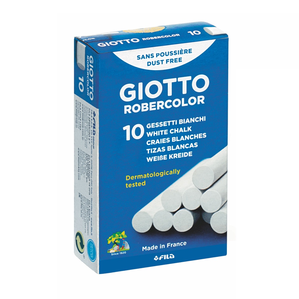 Tizas blancas Robercolor (Caja 10 unidades)