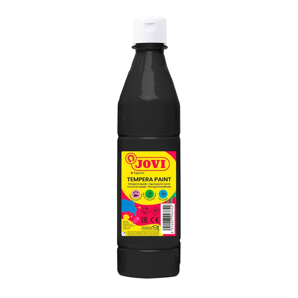 Témpera escolar líquida Jovi 500 ml negra